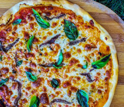 Margherita Pizza with anchovies